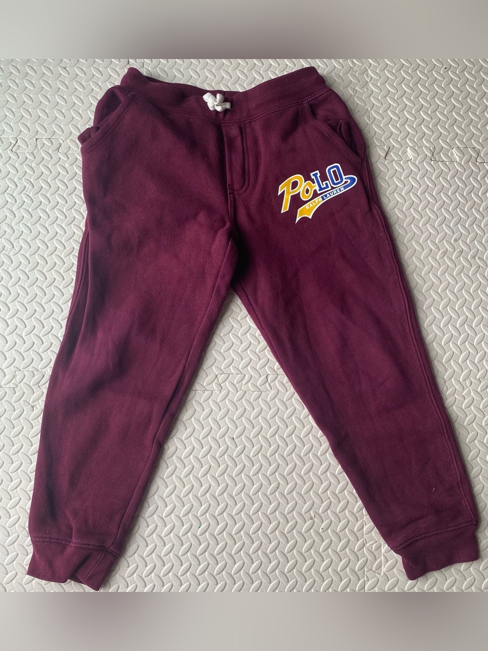 Polo Ralph Lauren Kids Burgundy Jogger Sweatpants Size 6
